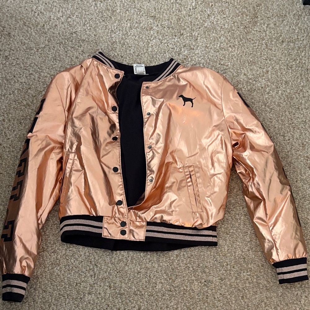 PINK Victoria's Secret Shiny Rose Jacket this is the runway edition